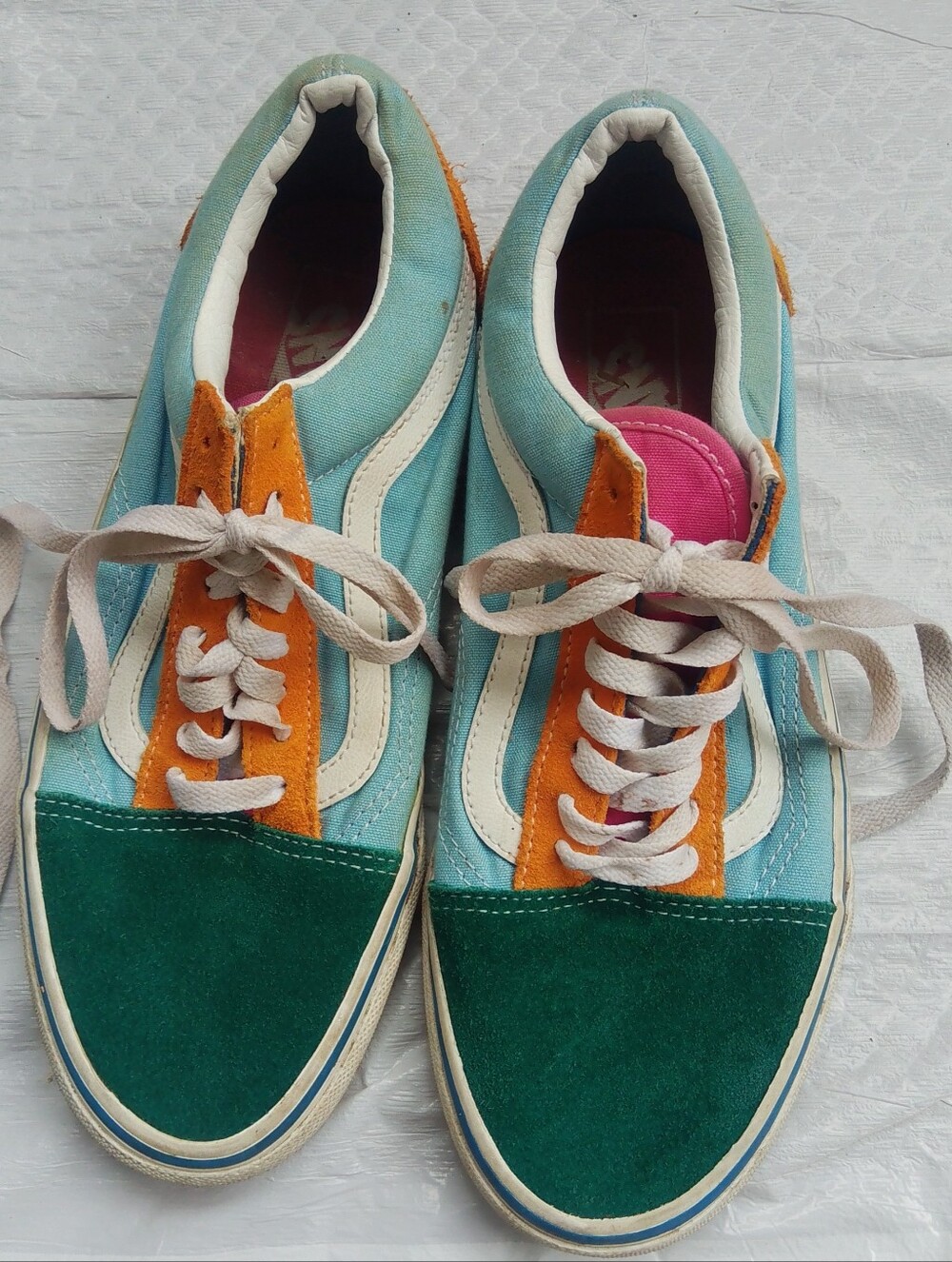 Vans Old Skool Skater Colorful Colorblock Sneakers Shoes